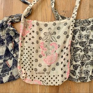 3 Reusable ‘Free People’ Cotton Bags